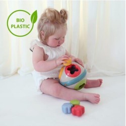 Tolo Toys Μπάλα με σχήματα-κουδουνίστρες από βιοδιασπώμενο πλαστικό TL-76004
