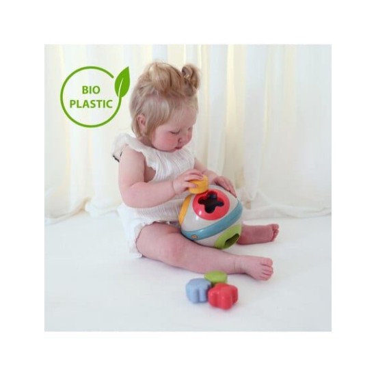 Tolo Toys Μπάλα με σχήματα-κουδουνίστρες από βιοδιασπώμενο πλαστικό TL-76004