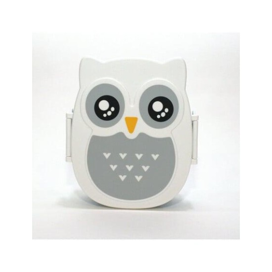 YUKO.B Πλαστικό Παιδικό Δοχείο Φαγητού με χωρίσματα 1.05L Owl Blue YB-300-002