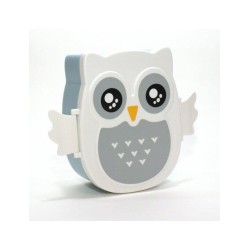 YUKO.B Πλαστικό Παιδικό Δοχείο Φαγητού με χωρίσματα 1.05L Owl Blue YB-300-002