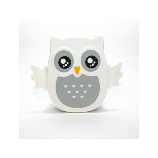 YUKO.B Πλαστικό Παιδικό Δοχείο Φαγητού με χωρίσματα 1.05L Owl Blue YB-300-002