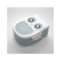 YUKO.B Πλαστικό Παιδικό Δοχείο Φαγητού με χωρίσματα 1.05L Owl Blue YB-300-002