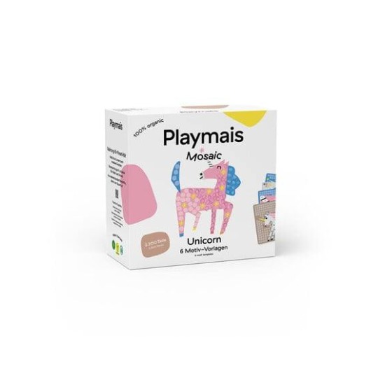 Playmais Κατασκευές με 6 κάρτες και σφουγγαράκια από άμυλο καλαμποκιού - Μονόκερος PLM-160967.8