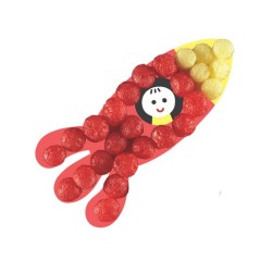 Playmais Mini Κατασκευές με 2 κάρτες και σφουγγαράκια από άμυλο καλαμποκιού 3+ ετών - Πύραυλος PLM-160544