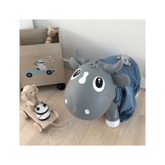 Kidzzfarm jumping animal Χοπ Χοπ Bella η αγελαδίτσα για 12+m Grey/ Γκρι KMC150509
