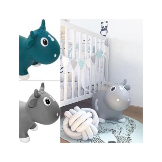 Kidzzfarm jumping animal Χοπ Χοπ Bella η αγελαδίτσα για 12+m Grey/ Γκρι KMC150509