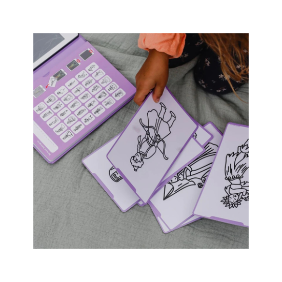 KIDYWOLF Tablet ζωγραφικής με οθόνη LCD (30 κάρτες) 5+ ετών -Princess KDW-182457