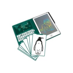 KIDYWOLF Tablet ζωγραφικής με οθόνη LCD (30 κάρτες) 5+ ετών -Animals Around The World KDW-182198