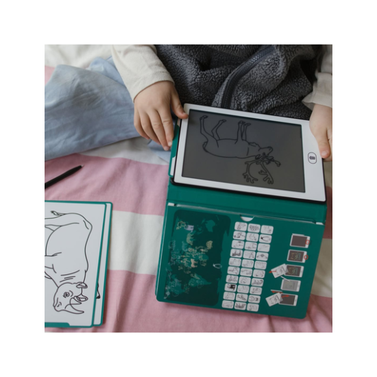 KIDYWOLF Tablet ζωγραφικής με οθόνη LCD (30 κάρτες) 5+ ετών -Animals Around The World KDW-182198