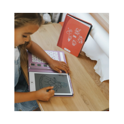 KIDYWOLF Tablet ζωγραφικής με οθόνη LCD (30 κάρτες) 5+ ετών -Princess KDW-182457
