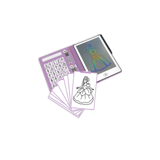 KIDYWOLF Tablet ζωγραφικής με οθόνη LCD (30 κάρτες) 5+ ετών -Princess KDW-182457