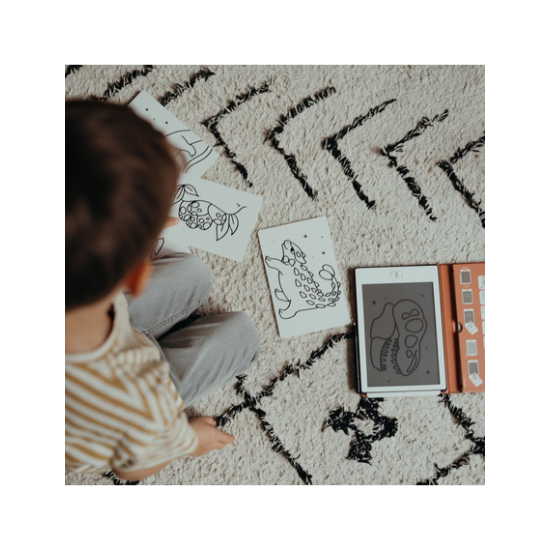 KIDYWOLF Tablet ζωγραφικής με οθόνη LCD (30 κάρτες) 5+ ετών -Dinosaurs  KDW-181467