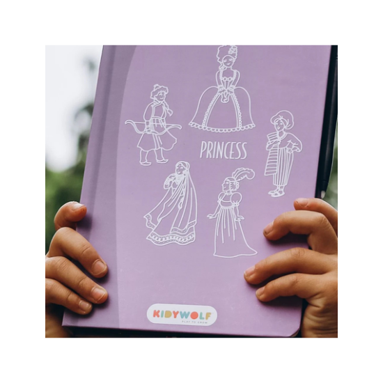 KIDYWOLF Tablet ζωγραφικής με οθόνη LCD (30 κάρτες) 5+ ετών -Princess KDW-182457