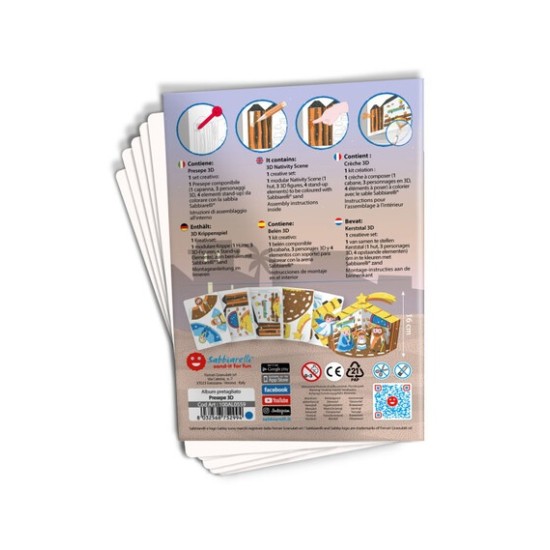 Sabbiarelli 3D Φάτνη για ζωγραφική με μαρμαρόσκονη- 8+ SAB-100AL0559