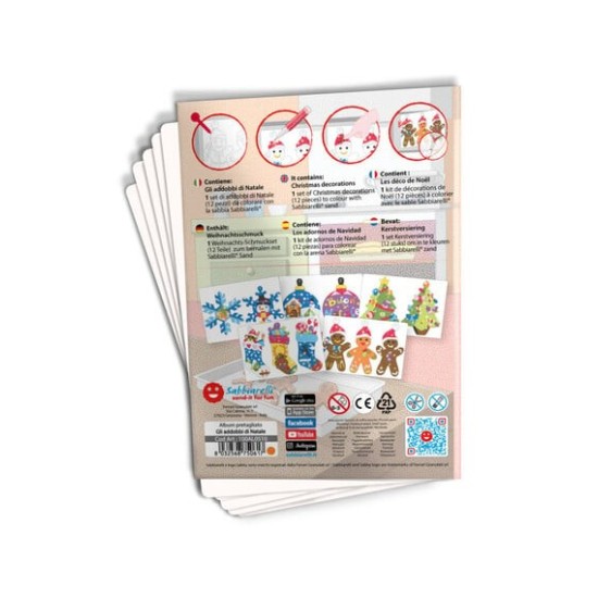 Sabbiarelli Στολίδια για το δέντρο για ζωγραφική με μαρμαρόσκονη 5+ SAB-100AL0510