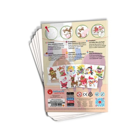 Sabbiarelli Στολίδια Χριστουγεννιάτικα για ζωγραφική με μαρμαρόσκονη 3+ SAB-100AL0538