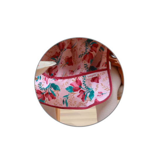 BabyOno Αδιάβροχη σαλιάρα με μακρύ μανίκι 2-4years - Floral BN1477/01