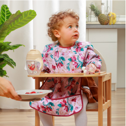 BabyOno Αδιάβροχη σαλιάρα με μακρύ μανίκι 2-4years - Floral BN1477/01