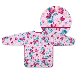 BabyOno Αδιάβροχη σαλιάρα με μακρύ μανίκι 2-4years - Floral BN1477/01