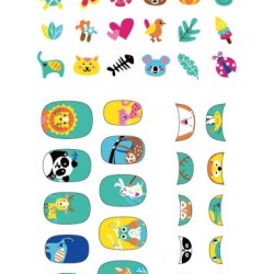 Avenir Nail Sticker Animals,Παιδικά Αυτοκόλλητα Νυχιών 3+Ετών 54τεμ 60513