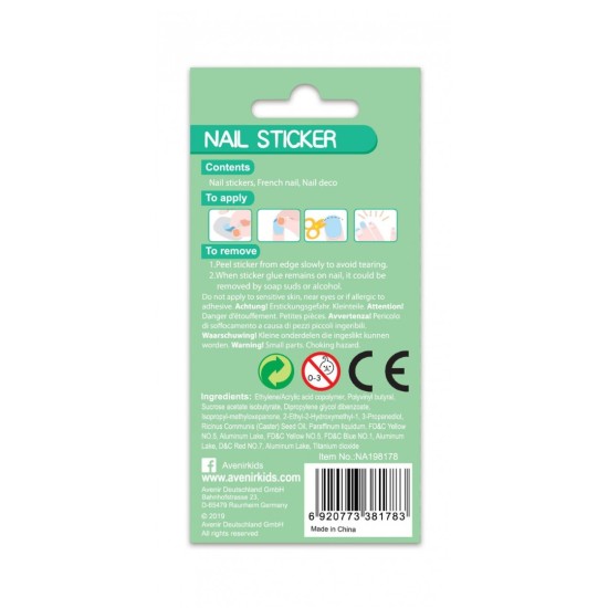 Avenir Nail Sticker Animals,Παιδικά Αυτοκόλλητα Νυχιών 3+Ετών 54τεμ 60513