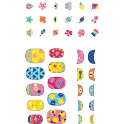 Avenir Nail Sticker Flowers,Παιδικά Αυτοκόλλητα Νυχιών 3+Ετών 54τεμ 60512