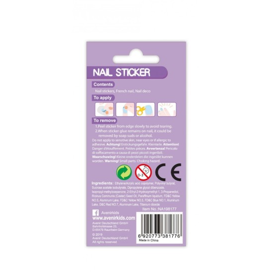 Avenir Nail Sticker Flowers,Παιδικά Αυτοκόλλητα Νυχιών 3+Ετών 54τεμ 60512