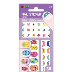 Avenir Nail Sticker Flowers,Παιδικά Αυτοκόλλητα Νυχιών 3+Ετών 54τεμ 60512