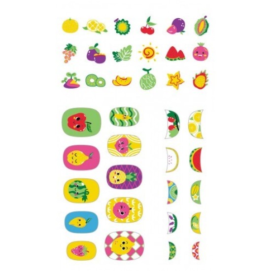 Avenir Nail Sticker Fruit,Παιδικά Αυτοκόλλητα Νυχιών 3+Ετών 54τεμ 60510