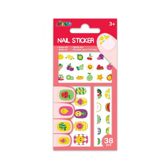 Avenir Nail Sticker Fruit,Παιδικά Αυτοκόλλητα Νυχιών 3+Ετών 54τεμ 60510
