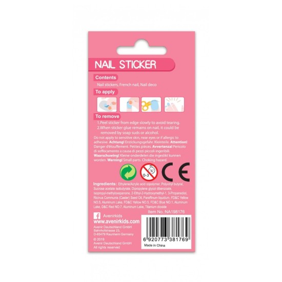 Avenir Nail Sticker Unicorn,Παιδικά Αυτοκόλλητα Νυχιών 3+Ετών 54τεμ 60511