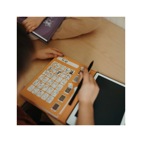 KIDYWOLF Tablet ζωγραφικής με οθόνη LCD (30 κάρτες) 5+ ετών -Animals KDW-181481