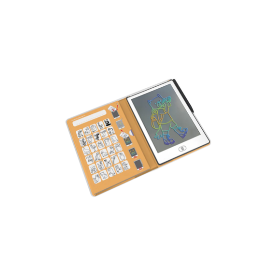 KIDYWOLF Tablet ζωγραφικής με οθόνη LCD (30 κάρτες) 5+ ετών -Animals KDW-181481