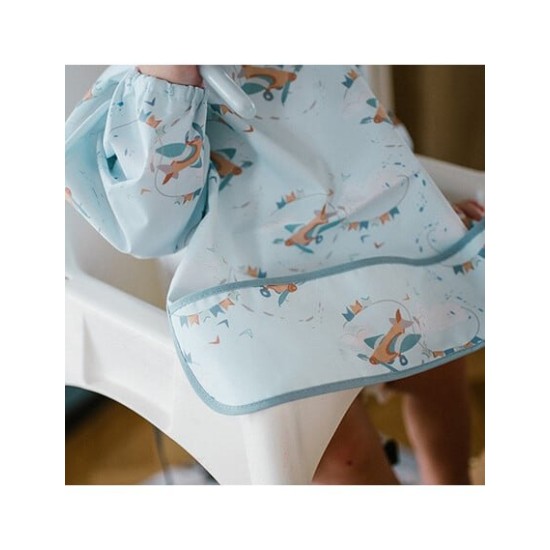 BabyOno Αδιάβροχη σαλιάρα με μακρύ μανίκι 6m-2y Plane BN1476/03