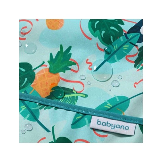 BabyOno Αδιάβροχη σαλιάρα με μακρύ μανίκι 6m-2y Plane BN1476/03
