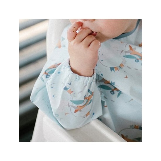 BabyOno Αδιάβροχη σαλιάρα με μακρύ μανίκι 6m-2y Plane BN1476/03