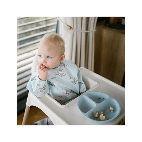 BabyOno Αδιάβροχη σαλιάρα με μακρύ μανίκι 6m-2y Plane BN1476/03