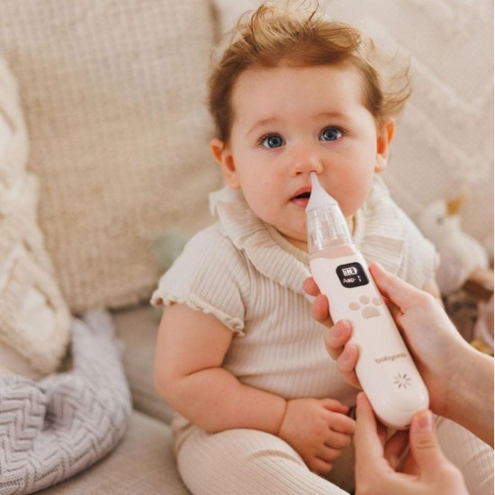 Babyono Ηλεκτρικός Ρινικός Αποφρακτήρας για Βρέφη και Παιδιά,3 επίπεδα έντασης & αθόρυβη λειτουργία- Μπεζ BN1470/01