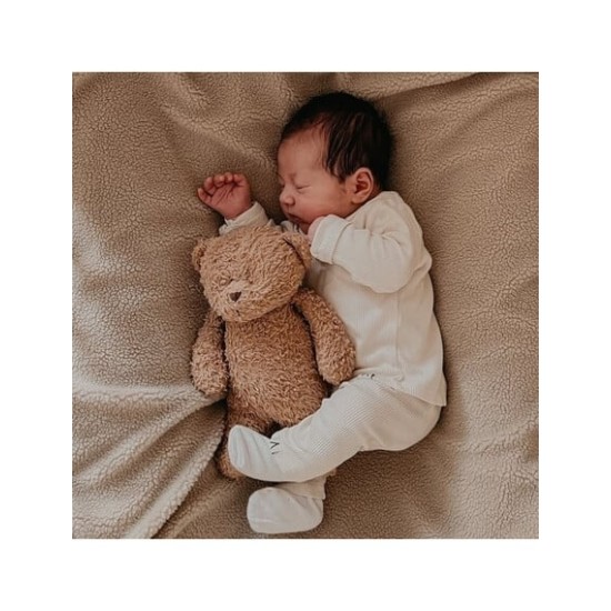 MOONIE 2.0 Επαναφορτιζόμενο βοήθημα ύπνου με ηχογράφηση & αισθητήρα κλάματος – Οργανικό βαμβάκι Cappuccino Bear M-MCA2