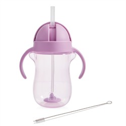 Munchkin Παιδικό Ποτηράκι με Καλαμάκι Tip & Sip Cup  Cat Pink 296ml 90541