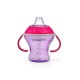 Babyono Παιδικό ποτηράκι με λαβές και μαλακό στόμιο που δε χύνεται- Non-spill 180 ml Pink BN1456/02