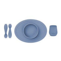 Ezpz εκπαιδευτικό σετ Φαγητού "Tiny" από Σιλικόνη Indigo blue 4τμχ για 4+ μηνών FD-I2159U