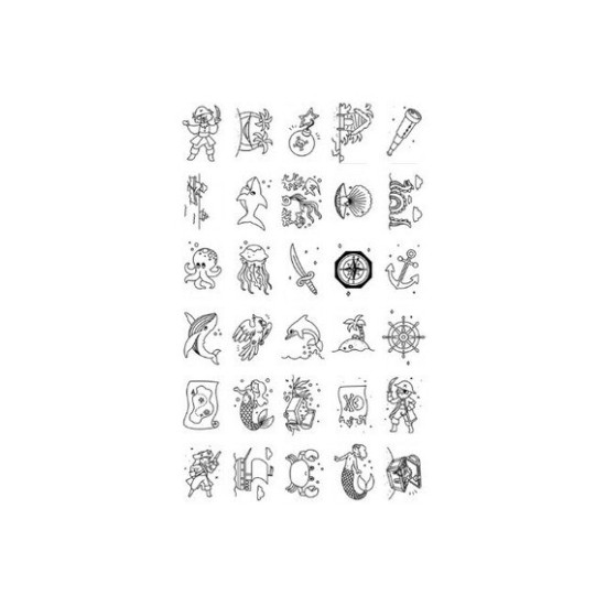 KIDYWOLF 60 κάρτες για τα Mini Tablet ζωγραφικής με θέμα "Animals Around the World" & "Oceans and Pirates" KDW-182365