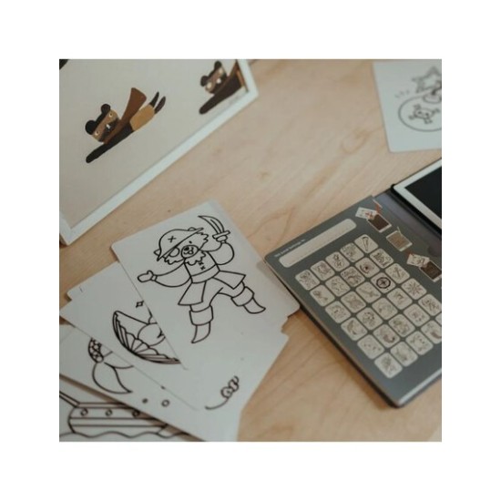 KIDYWOLF 60 κάρτες για τα Mini Tablet ζωγραφικής με θέμα "Animals Around the World" & "Oceans and Pirates" KDW-182365