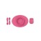Ezpz εκπαιδευτικό σετ Φαγητού "Tiny" από Σιλικόνη Pink 4τμχ για 4+ μηνών FD-P7424U