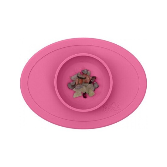 Ezpz εκπαιδευτικό σετ Φαγητού "Tiny" από Σιλικόνη Pink 4τμχ για 4+ μηνών FD-P7424U