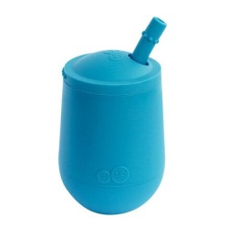 Ezpz Εκπαιδευτικό Παιδικό Ποτηράκι "Mini Cup" από Σιλικόνη+ καλαμάκι Blue 118ml για 9m+ MS-B7709U