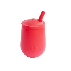 Ezpz Εκπαιδευτικό Παιδικό Ποτηράκι "Mini Cup" από Σιλικόνη+ καλαμάκι Coral 118ml για 12m+ MS-C1785U