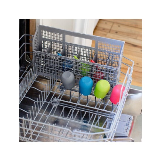 Ezpz Εκπαιδευτικό Παιδικό Ποτηράκι "Mini Cup" από Σιλικόνη+ καλαμάκι Lime 118ml για 9m+ MS-L381U