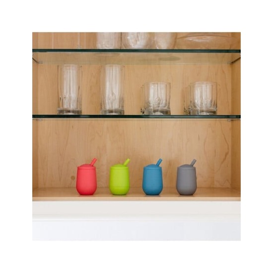 Ezpz Εκπαιδευτικό Παιδικό Ποτηράκι "Mini Cup" από Σιλικόνη+ καλαμάκι Coral 118ml για 9m+ MS-C1785U